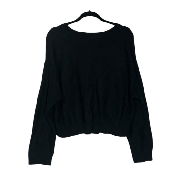PacSun LA Hearts Cropped Sweater Black Size Large - Picture 2 of 6